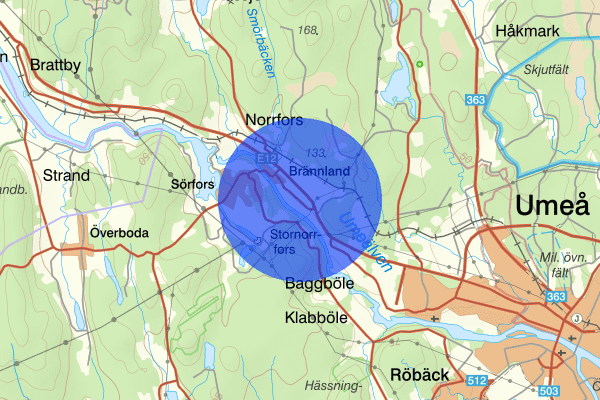 Brännland 21 juli 13.51, Trafikkontroll, Umeå