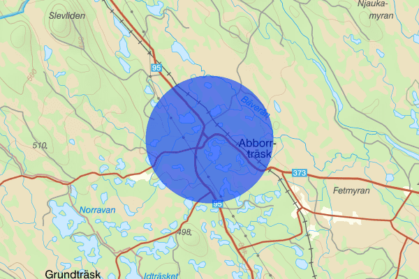 Abborrträsk 23 juli 06.55, Sammanfattning natt, Norrbottens län