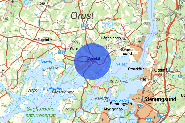 Varekil 23 juli 06.00, Sammanfattning kväll och natt, Västra Götalands län