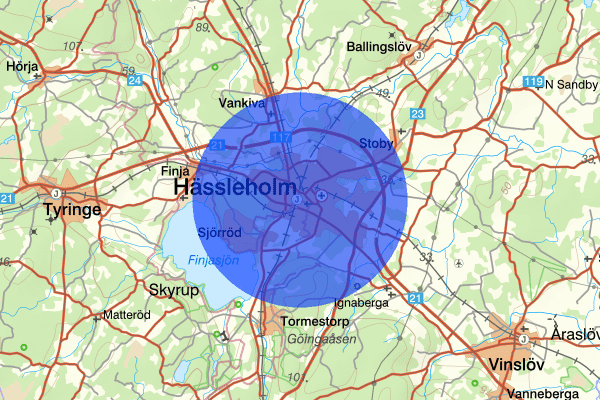 Hässleholm 24 juli 03.45, Brand, Hässleholm