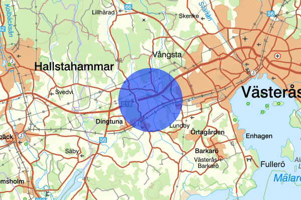 Råby 25 juli 16.11, Anträffat gods, Västerås