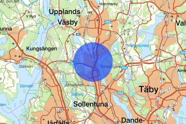 Rotebro 27 juli 15.53, Trafikolycka, personskada, Sollentuna