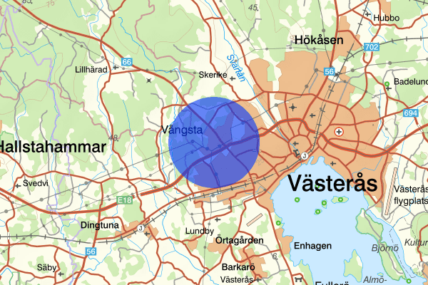 Erikslund 30 juli 16.32, Trafikolycka, personskada, Västerås