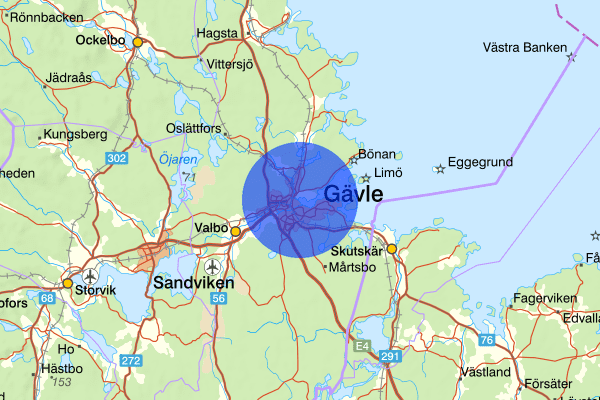 Gävle 31 juli 23.36, Skadegörelse, Gävle