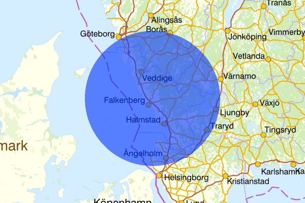 Hallands län 11 augusti 07.00, Sammanfattning kväll och natt, Hallands län