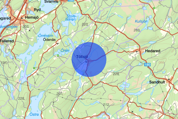 Töllsjö 11 augusti 15.25, Trafikolycka, personskada, Bollebygd