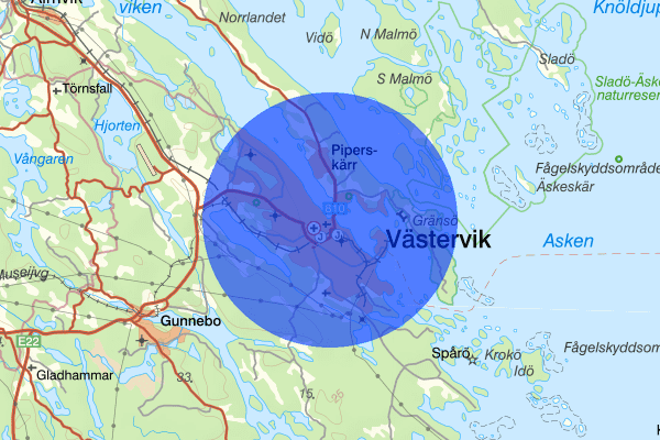 Västervik 11 augusti 22.50, Skadegörelse, Västervik