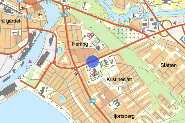 Kristineslättsallén 13 augusti 19.13, Trafikolycka, personskada, Falkenberg