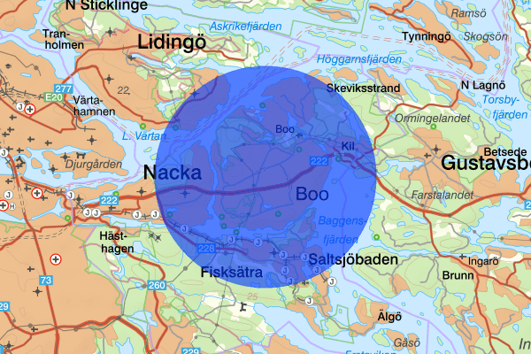 Boo 17 augusti 23.53, Brand, Nacka