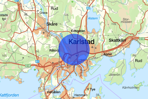 Rud 19 augusti 12.00, Olaga hot, Karlstad