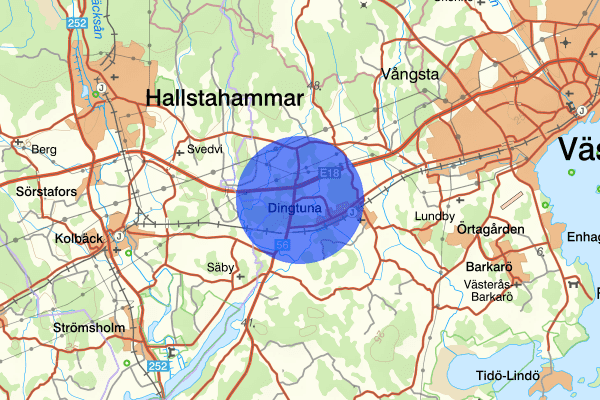 Västjädra 24 augusti 07.42, Trafikolycka, Västerås