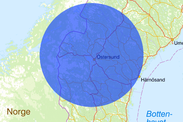 Jämtlands län 25 augusti 09.00, Sammanfattning natt, Jämtlands län