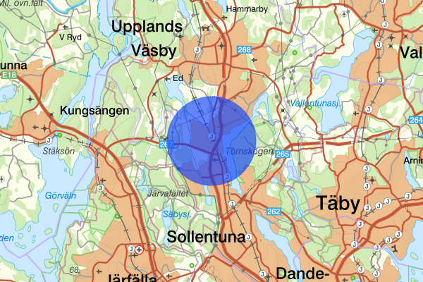 Rotebro 28 augusti 16.28, Trafikolycka, personskada, Sollentuna