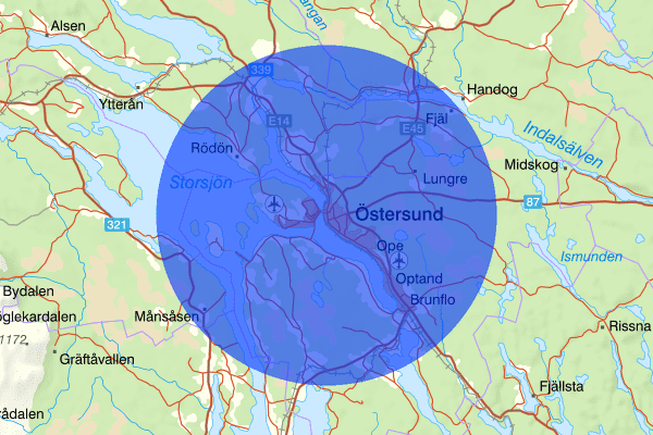 Östersund 30 augusti 07.31, Sammanfattning natt, Jämtlands län