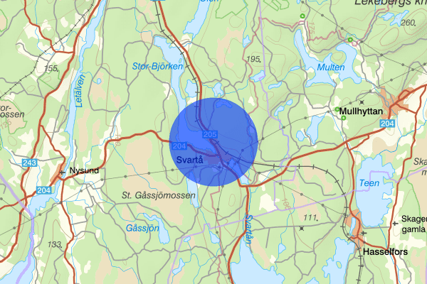 Svartå 06 september 18.29, Trafikolycka, Degerfors