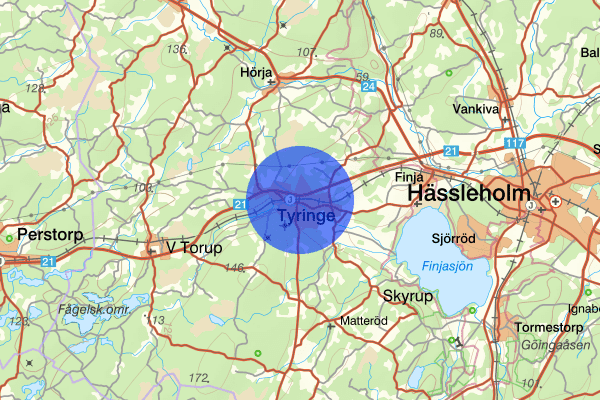 Tyringe 12 september 19.54, Trafikolycka, Hässleholm