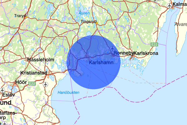  17 september 01.51, Skadegörelse, Karlshamn