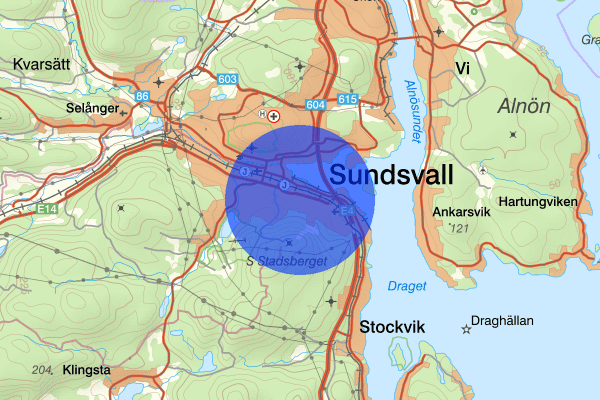 Östermalm 22 september 11.48, Fylleri/LOB, Sundsvall