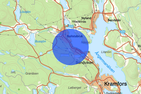 Väja 15 oktober 09.00, Trafikolycka, Kramfors