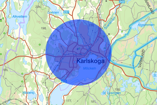 Karlskoga 15 oktober 11.46, Trafikolycka, singel, Karlskoga