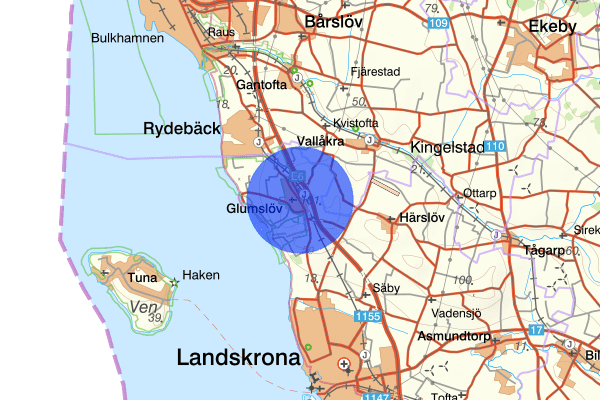 Glumslöv 17 oktober 01.38, Stöld, Landskrona