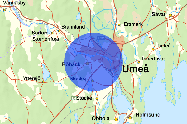 Umeälven 18 oktober 18.35, Räddningsinsats, Umeå