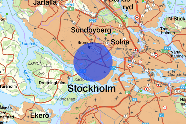 Bromma 23 oktober 16.20, Farligt föremål, misstänkt, Stockholm