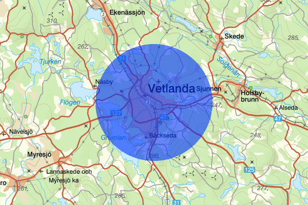 Vetlanda 01 november 21.51, Försvunnen person, Vetlanda