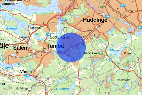 Tullinge 06 november 13.40, Åldringsbrott, Botkyrka