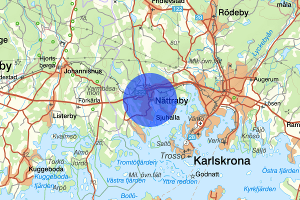 Nättraby 09 november 04.15, Brand, Karlskrona