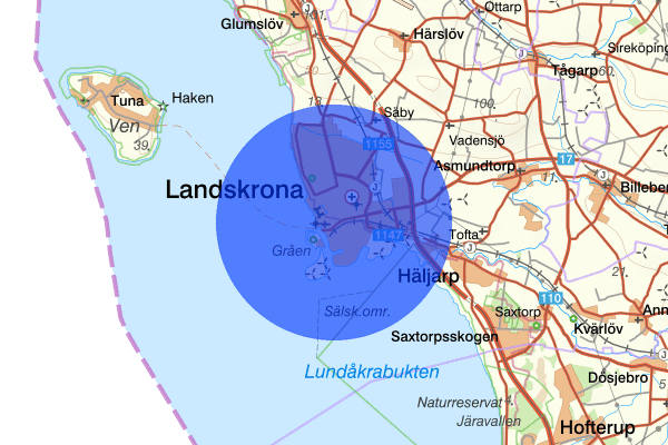 Landskrona 17 november 22.29, Skadegörelse, Landskrona