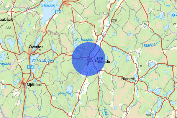 Östra Frölunda 20 november 07.00, Sammanfattning kväll och natt, Västra Götalands län