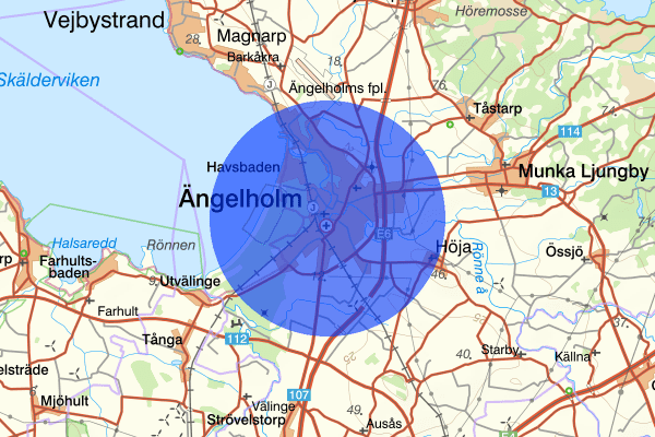 Ängelholm 23 november 02.49, Våld/hot mot tjänsteman, Ängelholm