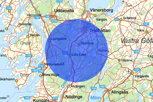  23 november 16.38, Trafikolycka, personskada, Lilla edet