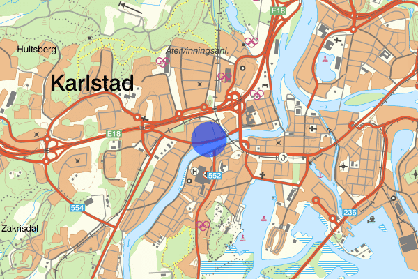 Våxnäsgatan 25 november 16.09, Trafikolycka, personskada, Karlstad