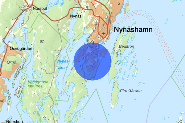 Sandhamn 30 januari 01.33, Skadegörelse, Nynäshamn