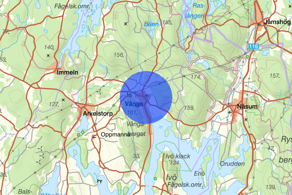 Vånga 28 april 19.33, Brand, Kristianstad