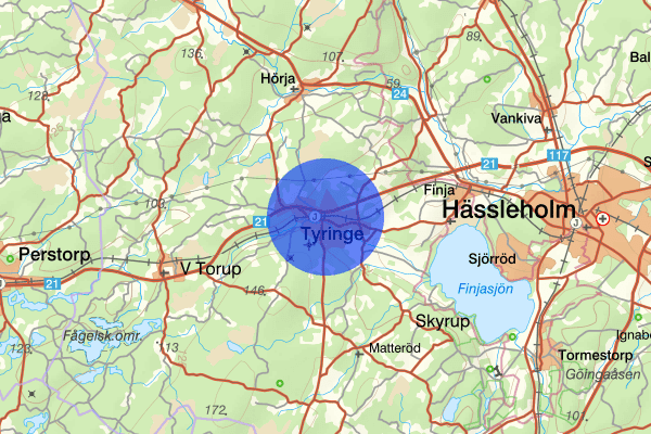 Tyringe 29 april 05.34, Trafikolycka, Hässleholm