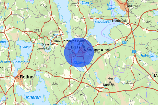 Braås 11 maj 00.06, Brand, Växjö