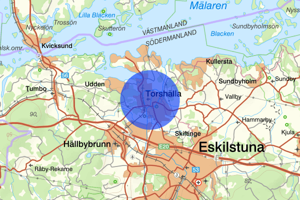 Torshälla 21 maj 16.39, Trafikolycka, personskada, Eskilstuna