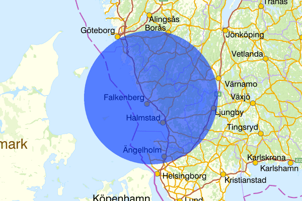 Hallands län 26 juni 07.05, Sammanfattning kväll och natt, Hallands län