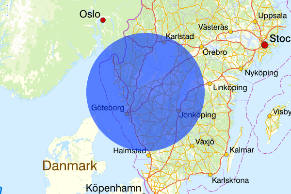 Västra Götalands län 26 juni 07.00, Sammanfattning kväll och natt, Västra Götalands län