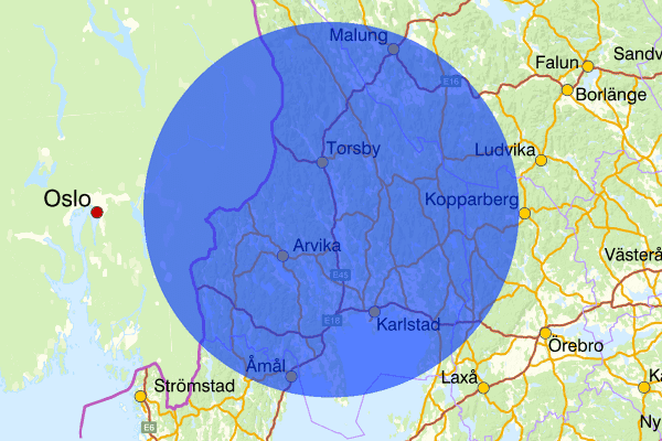Värmlands län 26 juni 07.11, Sammanfattning natt, Värmlands län