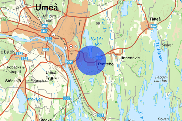 Tomtebo 11 mars 07:35, Fylleri/LOB, Umeå