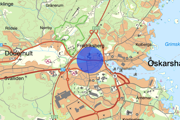 Norra Fabriksgatan 11 mars 22:08, Trafikolycka, Oskarshamn