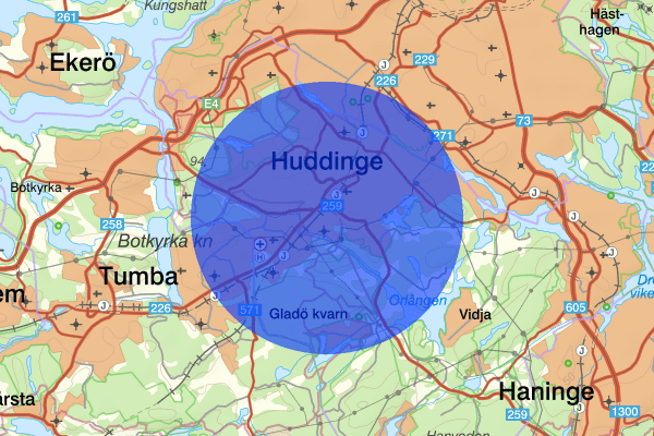 Huddinge 12 mars 11:47, Trafikolycka, Huddinge