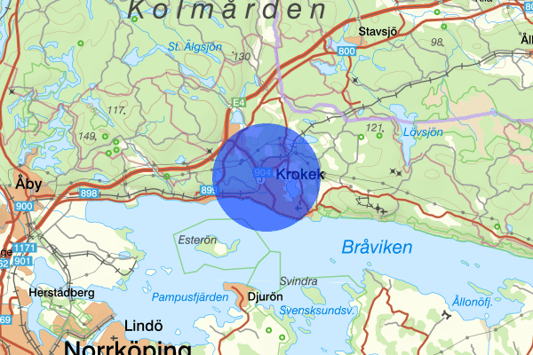 Krokek 13 mars 13:00, Trafikolycka, Norrköping