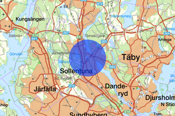 Häggvik 15 mars 22:10, Trafikolycka, Sollentuna