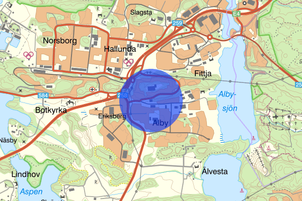 Alby 16 mars 07:17, Brand, Botkyrka