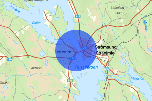 Näsviken 16 mars 12:54, Trafikolycka, Strömsund